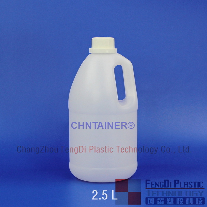 2500ml Round Natural High Density Polyethylene Handle Plastic Jug